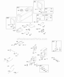 Fuel Tank Hoses Pump Controls Diagram and Parts List for 28B702-0124-01  Briggs and Stratton Engine